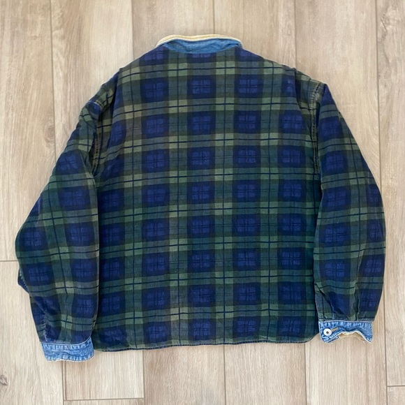 VTG Breaker Blue Denim Flannel Jacket - Picture 2 of 3